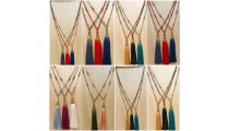 bali mix beads tassels necklace with golden caps handmade new design